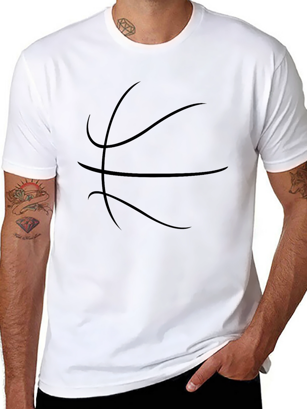 Black Basketball Graphic Tee - Sporty Casual Style