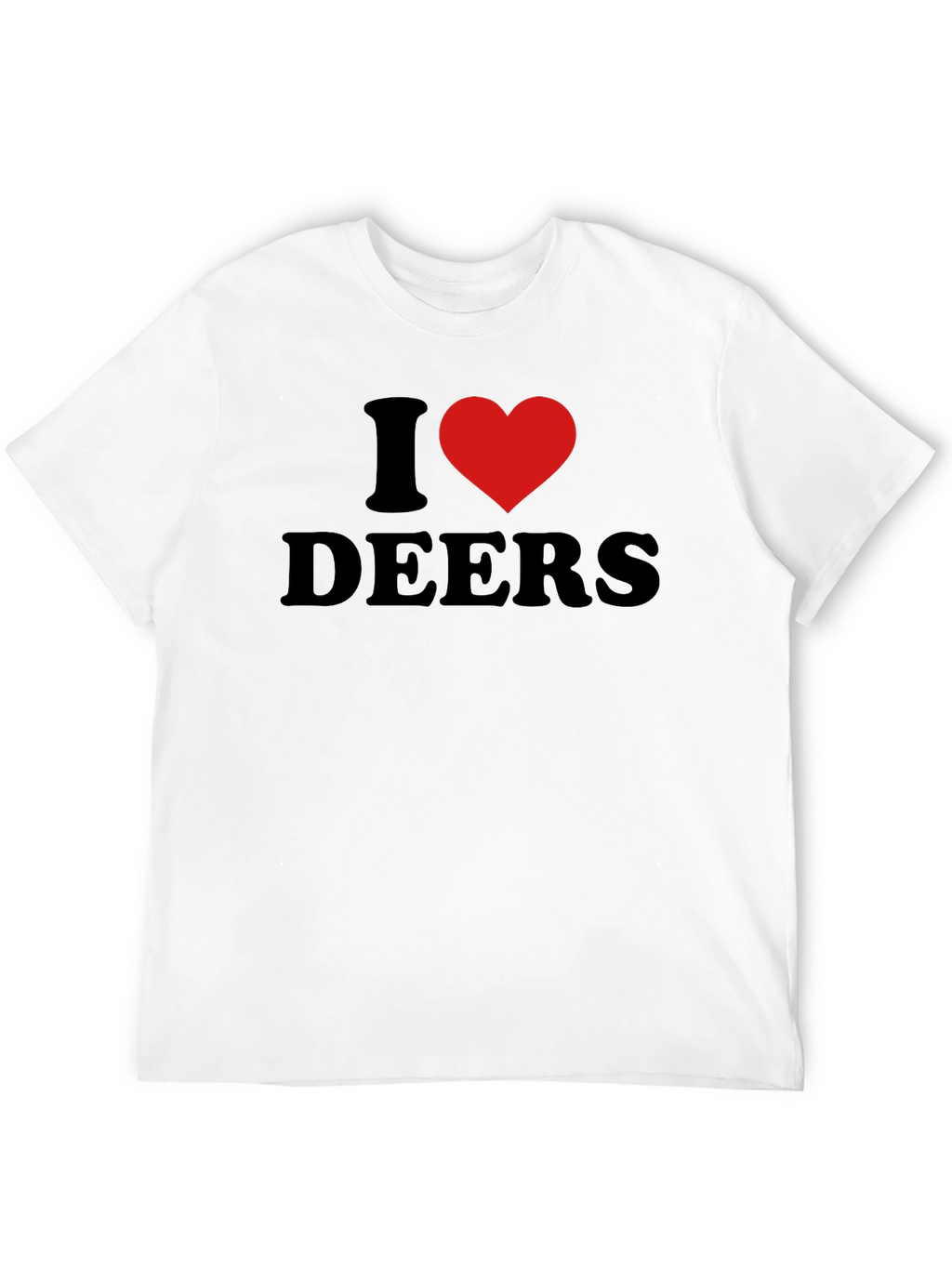 I Love Deers Black T-Shirt