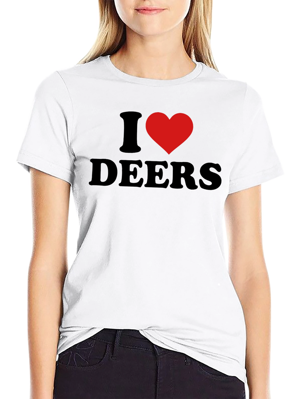 I Love Deers Black T-Shirt