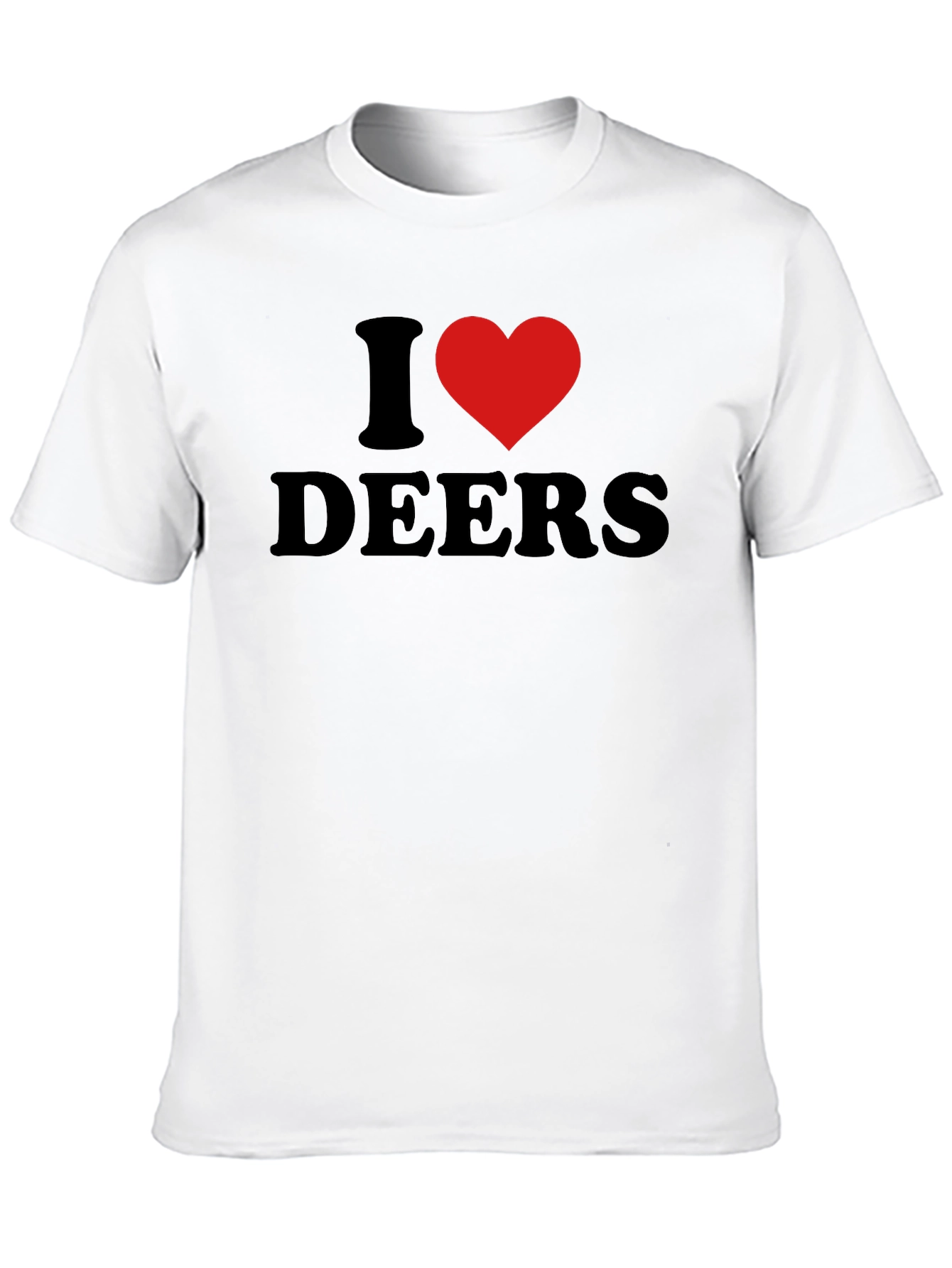 I Love Deers Black T-Shirt