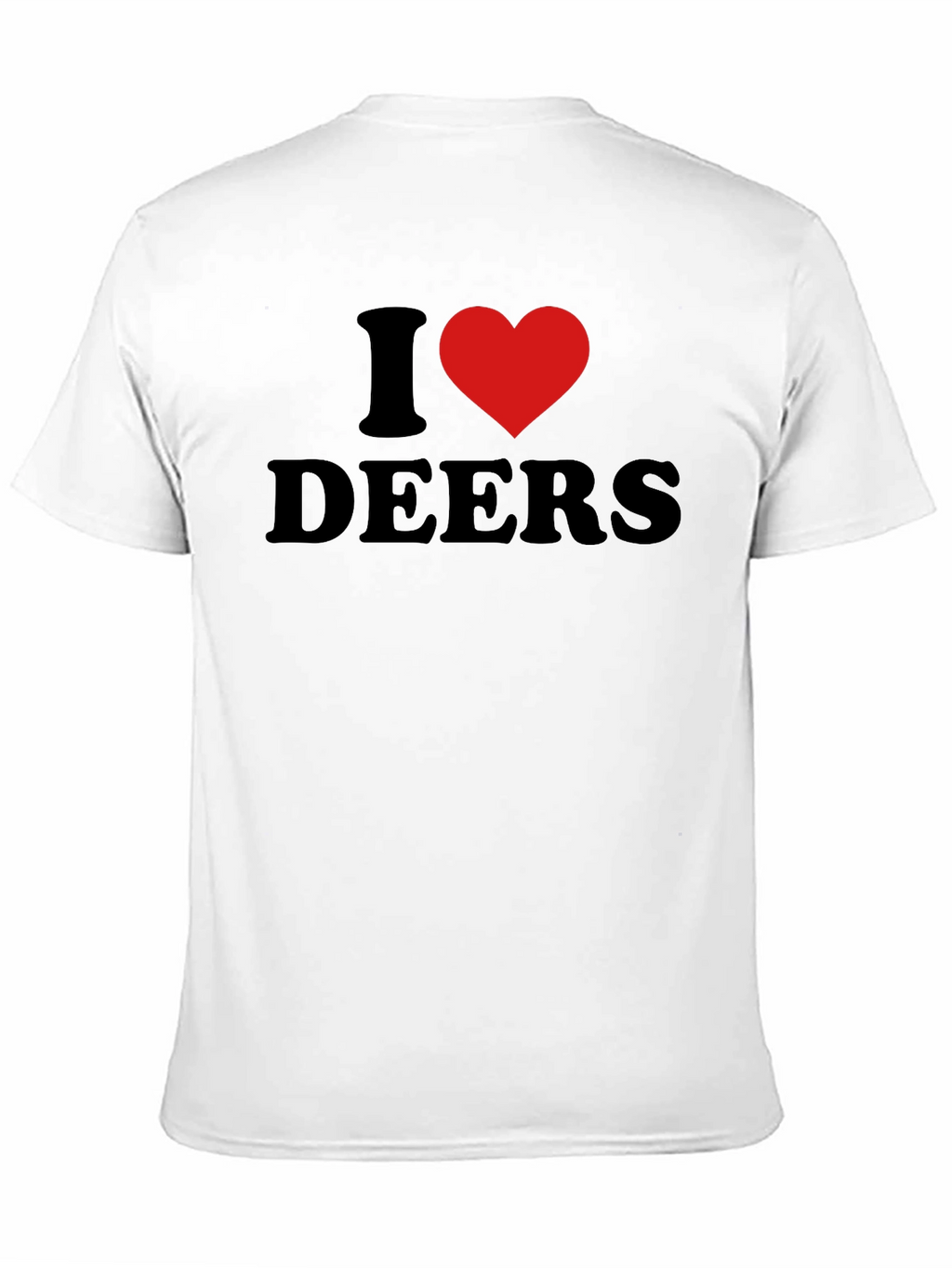 I Love Deers Black T-Shirt