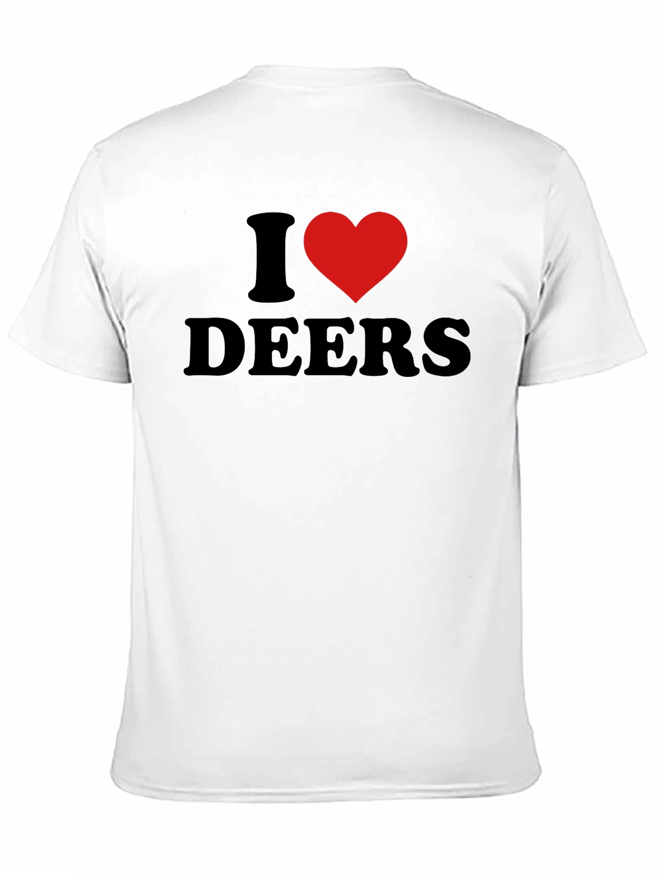 I Love Deers Black T-Shirt