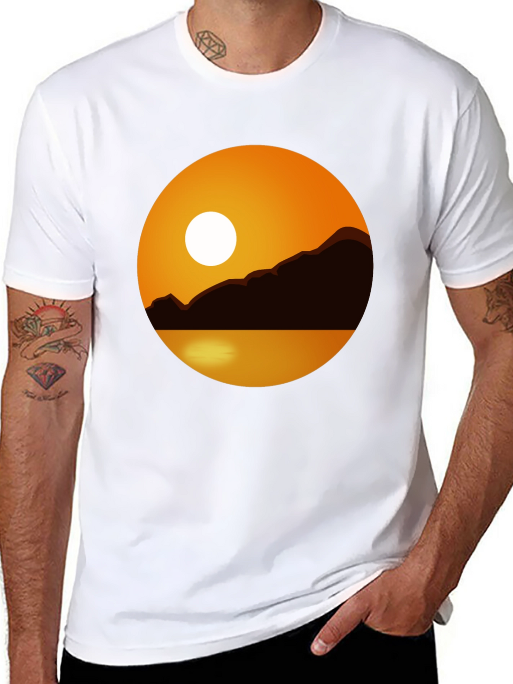 Sunset Graphic Tee - Black