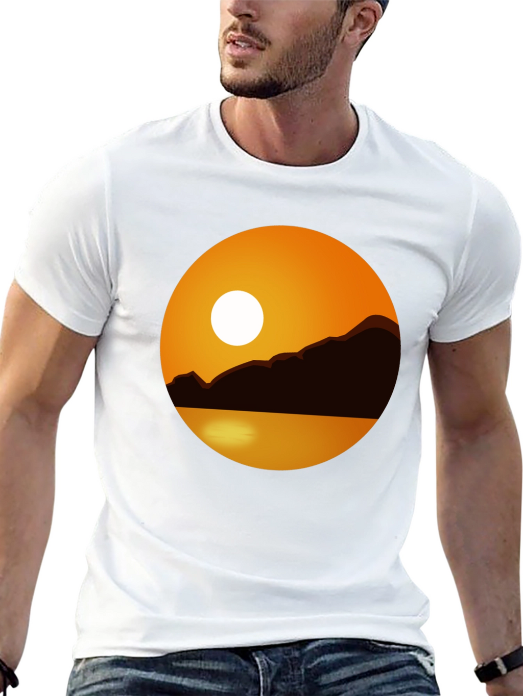 Sunset Graphic Tee - Black