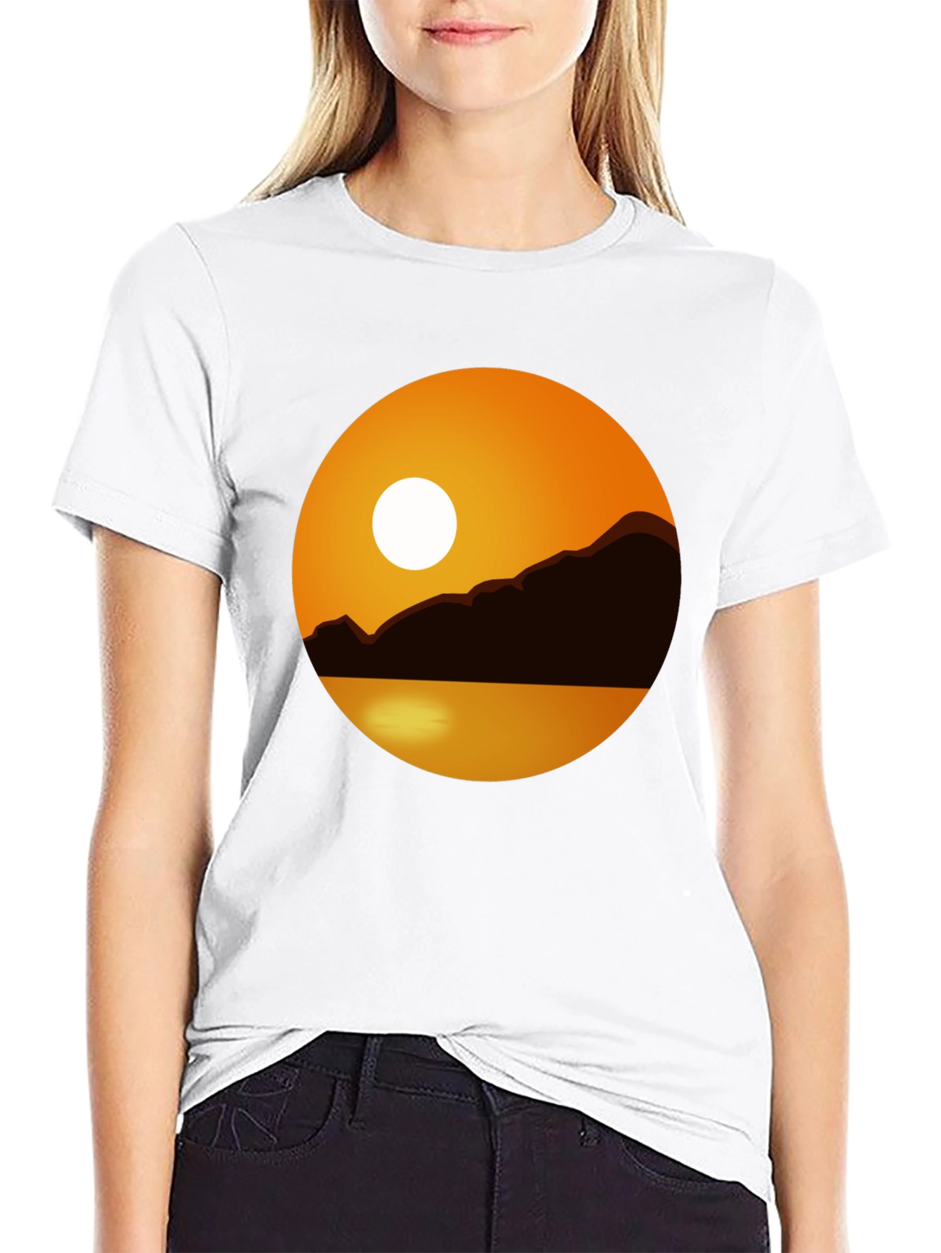 Sunset Graphic Tee - Black