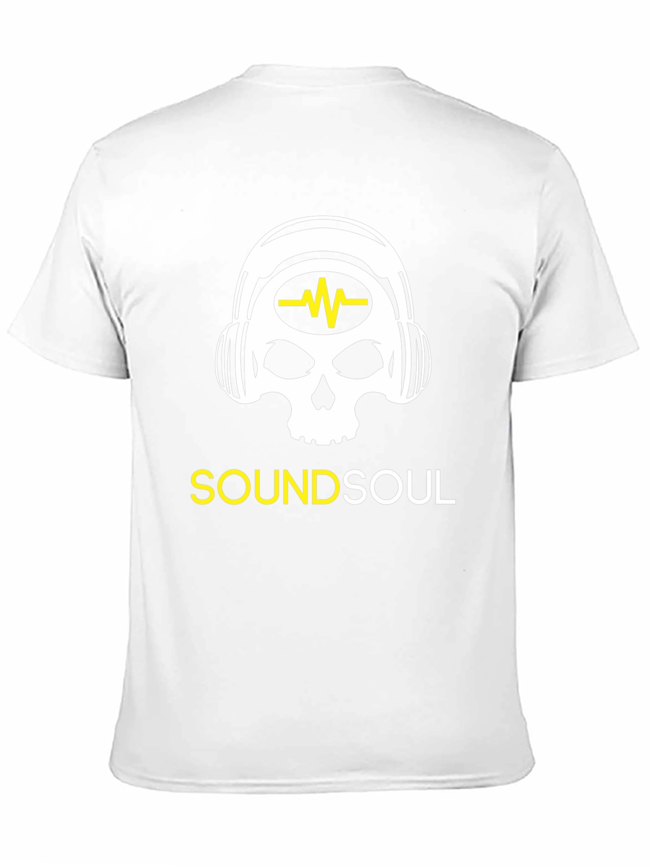 Sound Soul Black T-Shirt - Skull Headphone Design