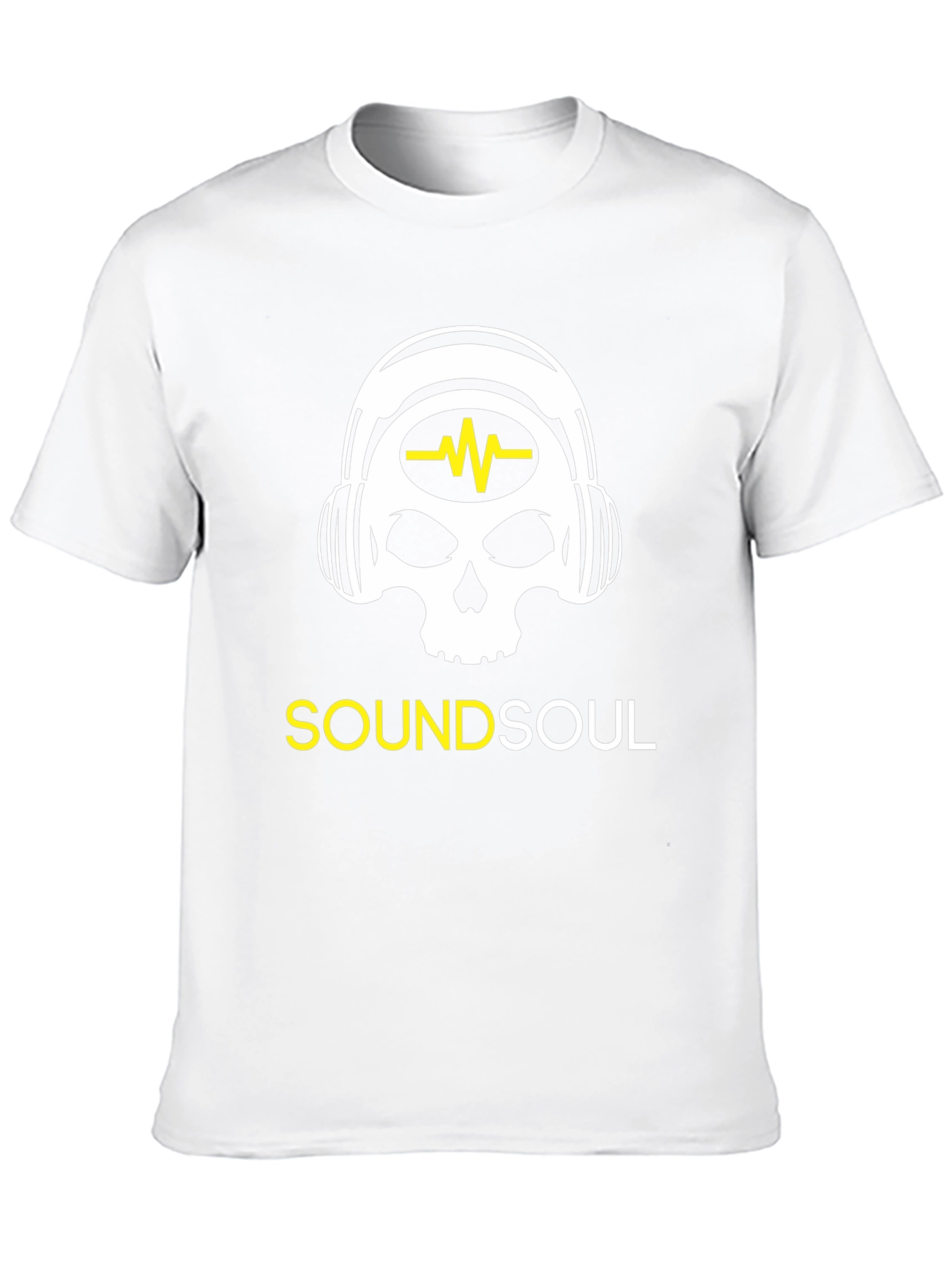 Sound Soul Black T-Shirt - Skull Headphone Design