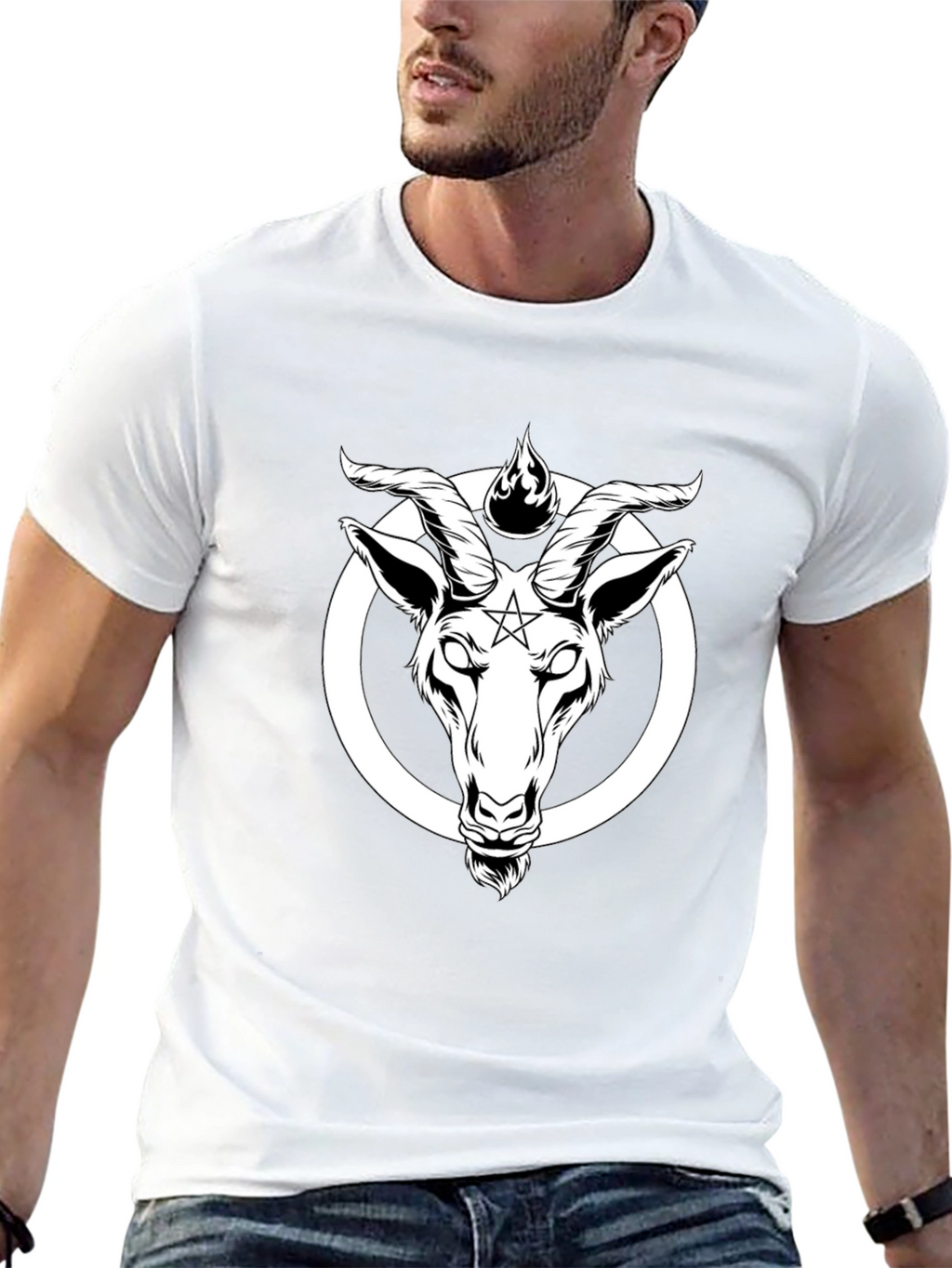 Baphomet Goat Head T-Shirt - Occult Satanic Tee