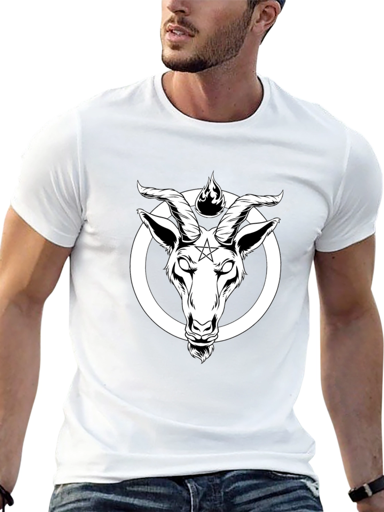 Baphomet Goat Head T-Shirt - Occult Satanic Tee
