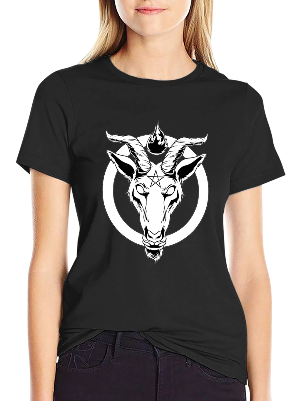Baphomet Goat Head T-Shirt - Occult Satanic Tee