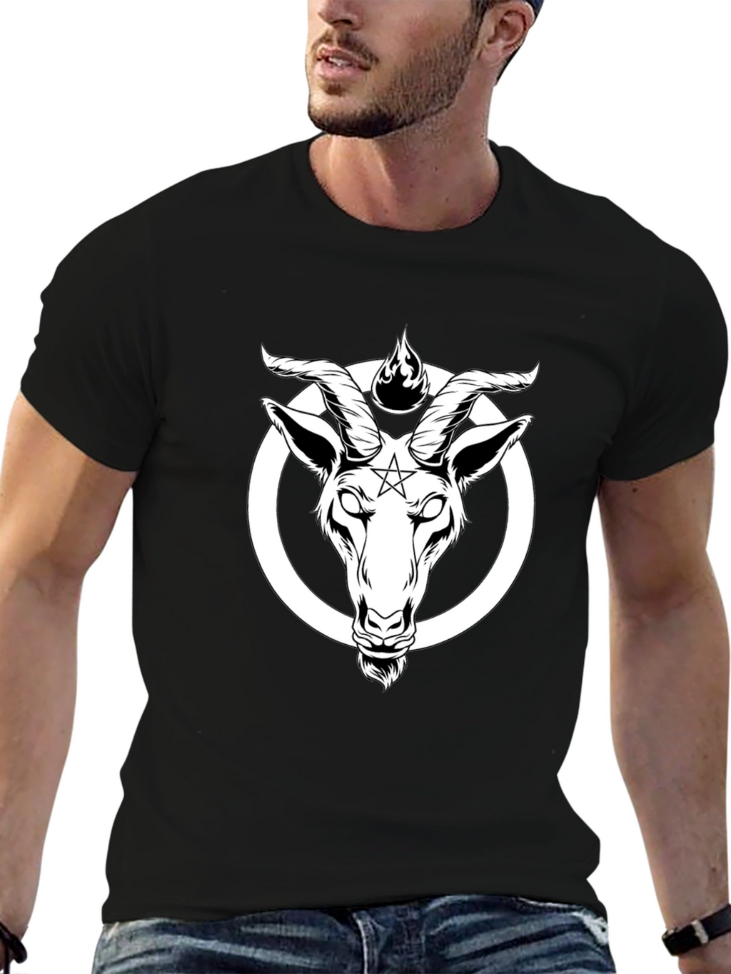 Baphomet Goat Head T-Shirt - Occult Satanic Tee