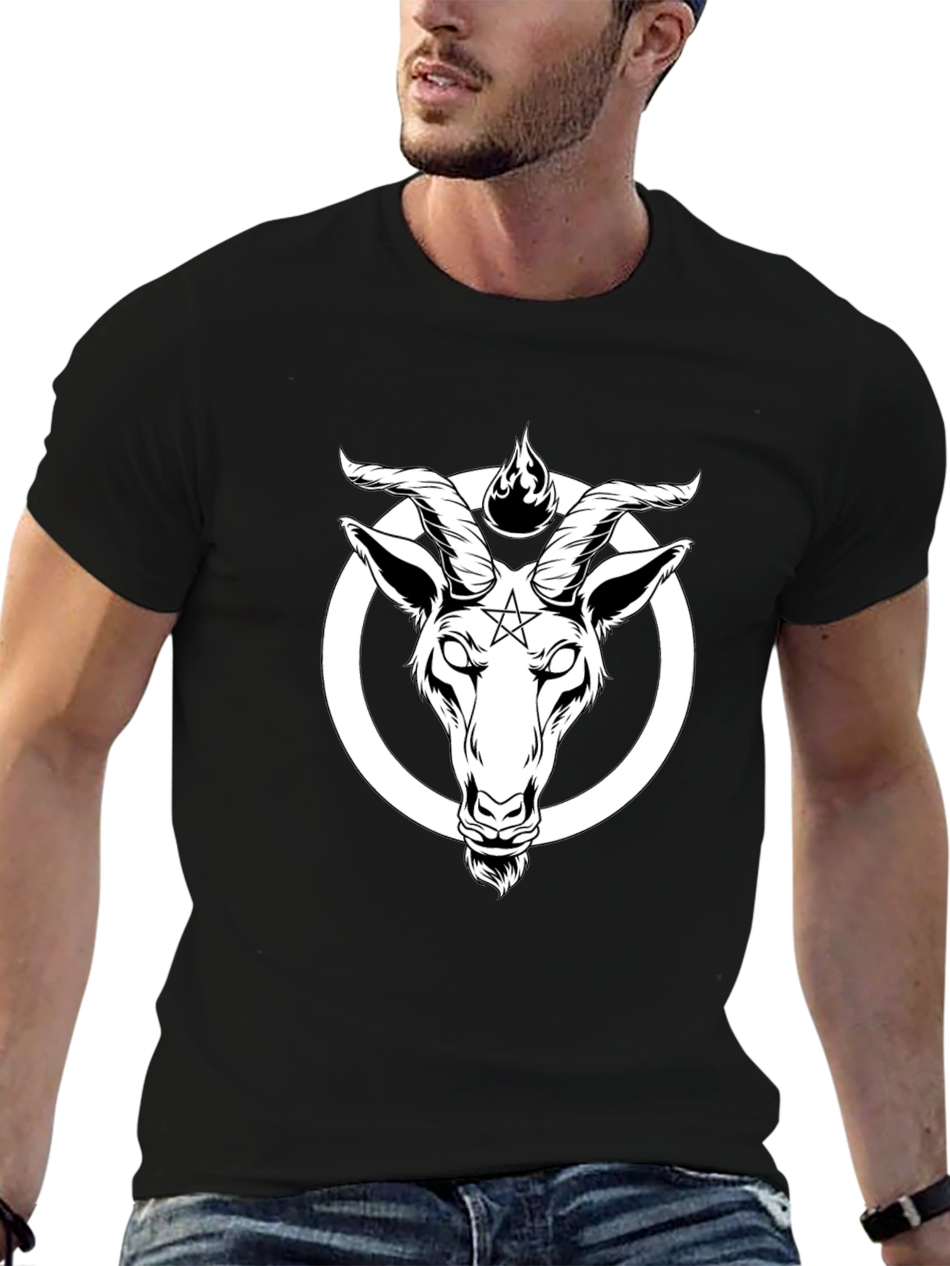 Baphomet Goat Head T-Shirt - Occult Satanic Tee