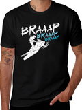 Braaap Snowmobile T-Shirt - Black Graphic Tee
