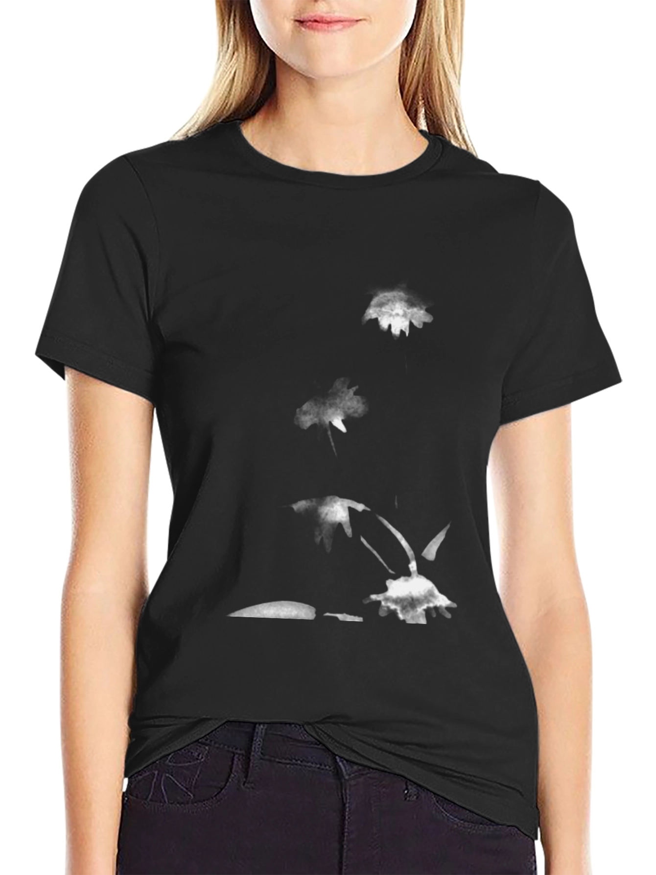 Abstract Black Graphic Tee