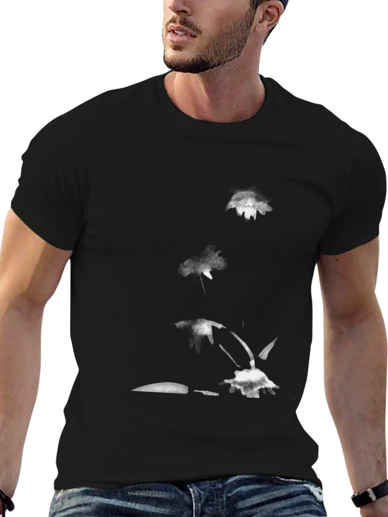Abstract Black Graphic Tee