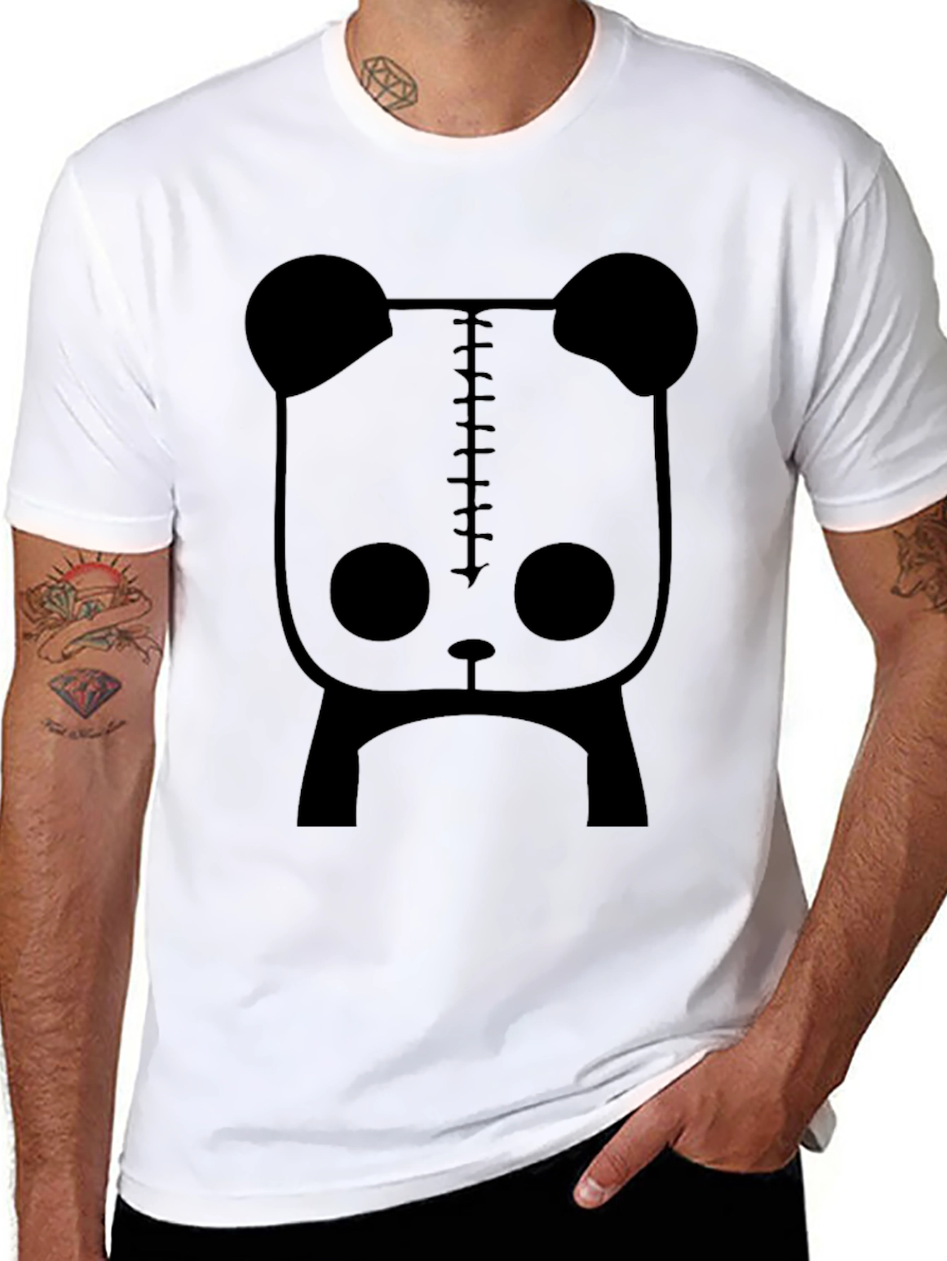 Gothic Panda T-Shirt - Unique Graphic Tee