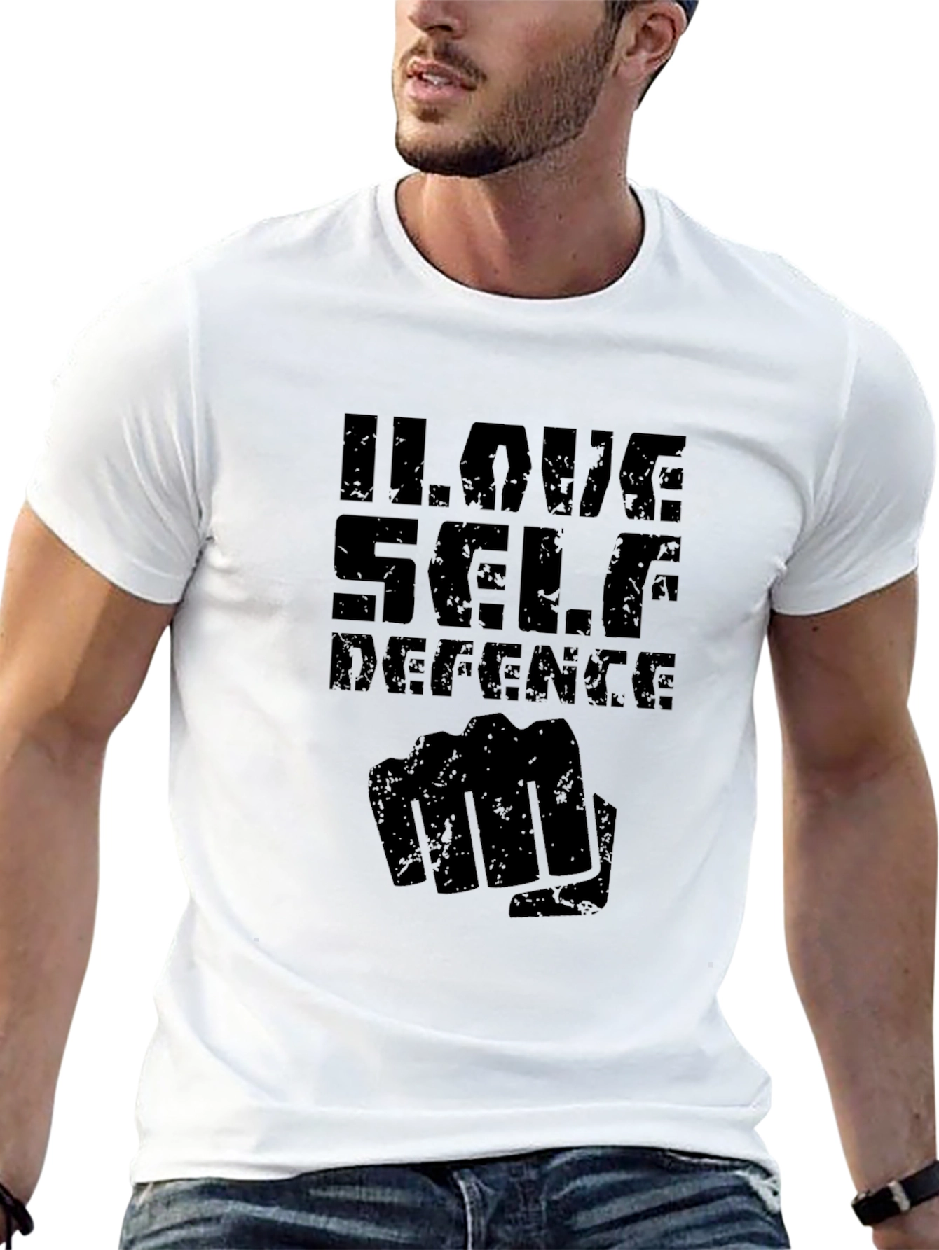 I Love Self Defence Graphic Tee - Black