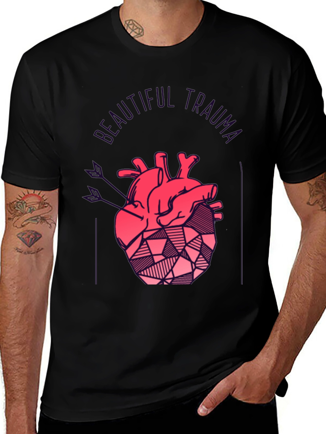Beautiful Trauma Heart Graphic T-Shirt
