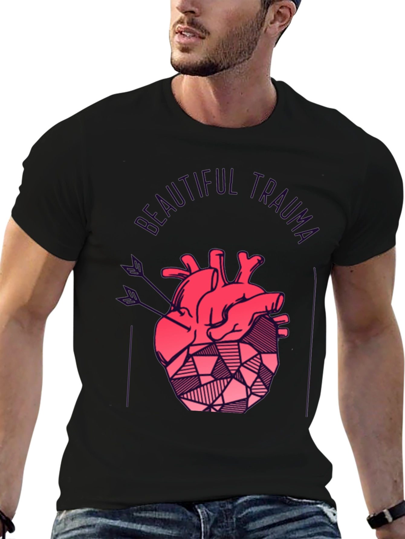 Beautiful Trauma Heart Graphic T-Shirt