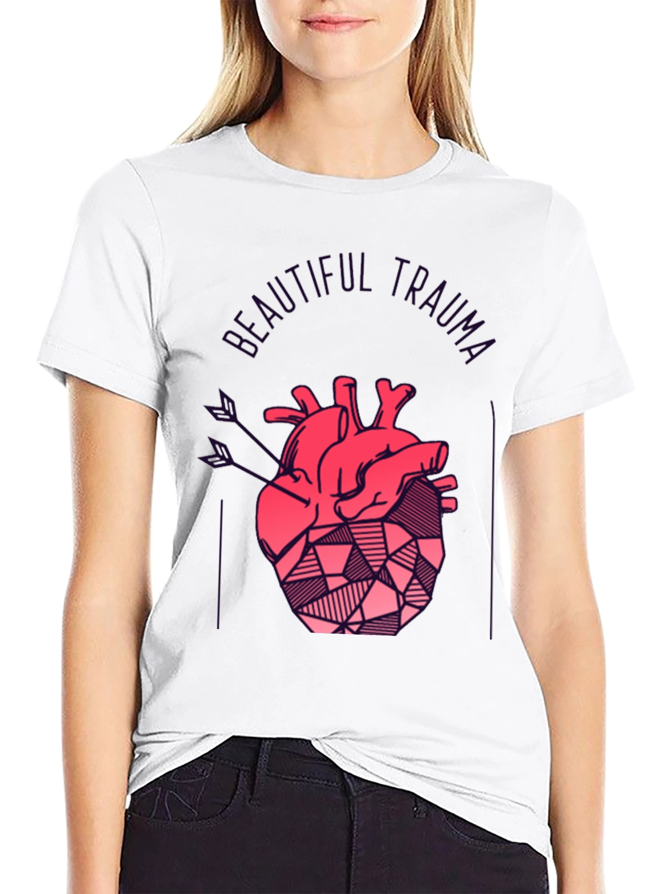 Beautiful Trauma Heart Graphic T-Shirt