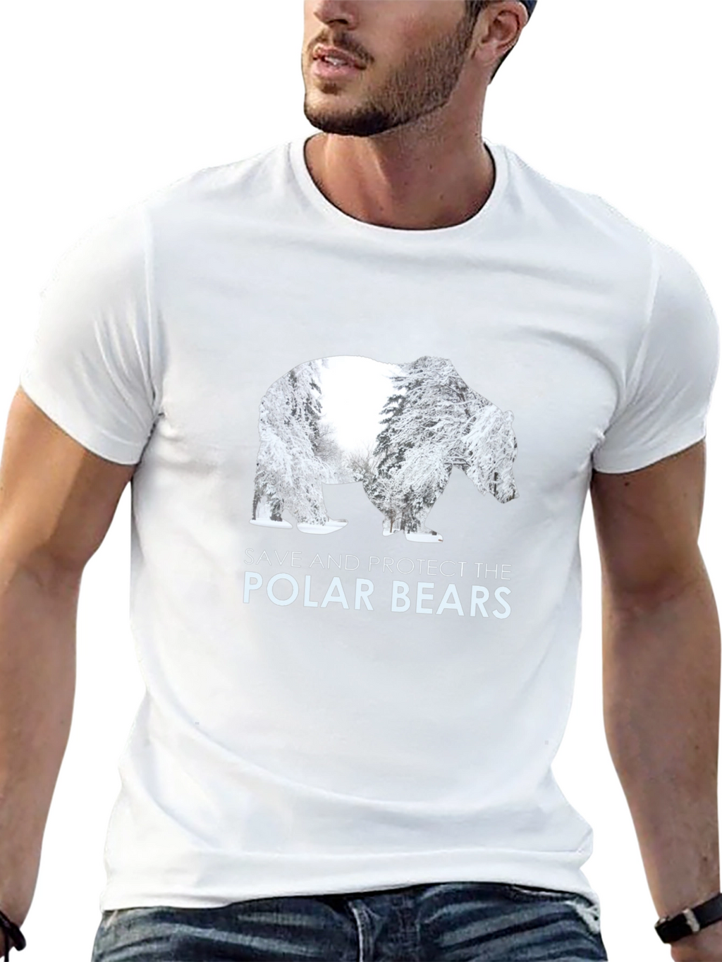 Save Polar Bears Graphic T-Shirt