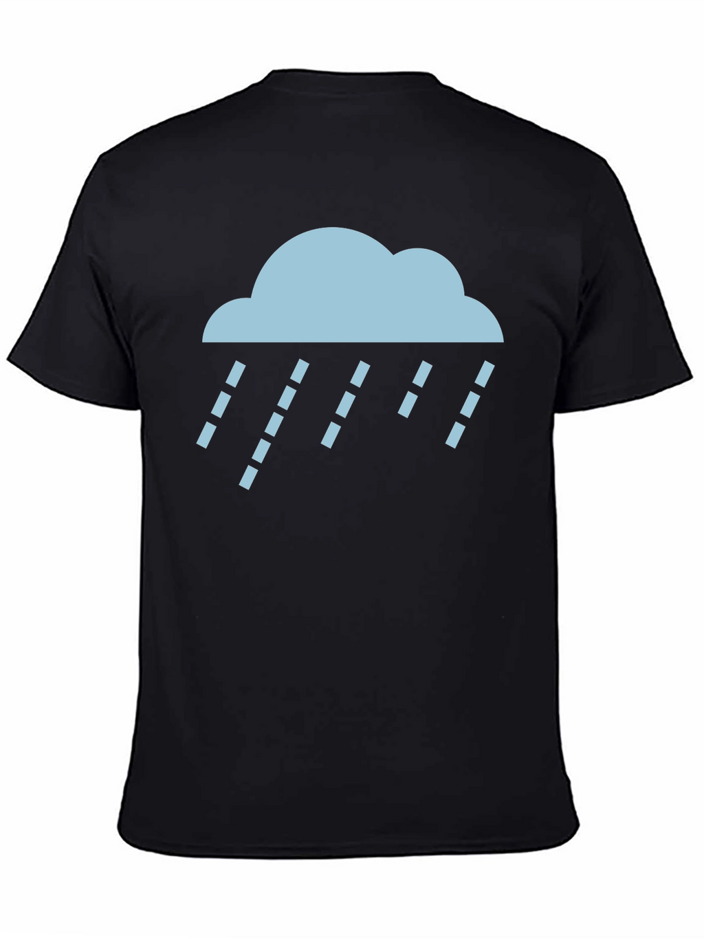 Rain Cloud Graphic Tee - Soft Black Cotton T-Shirt