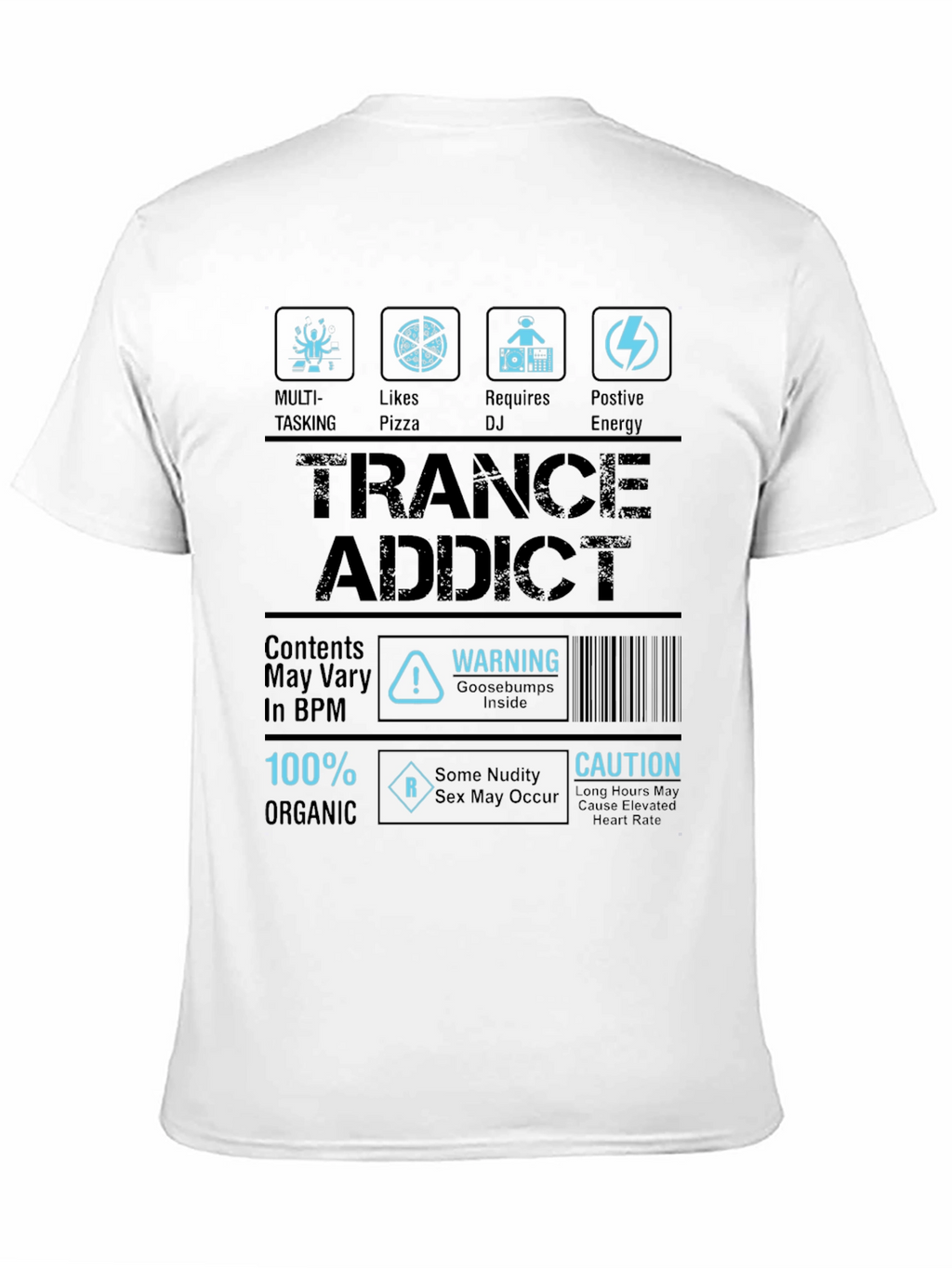 Trance Addict Graphic T-Shirt EDM Rave Festival Gear