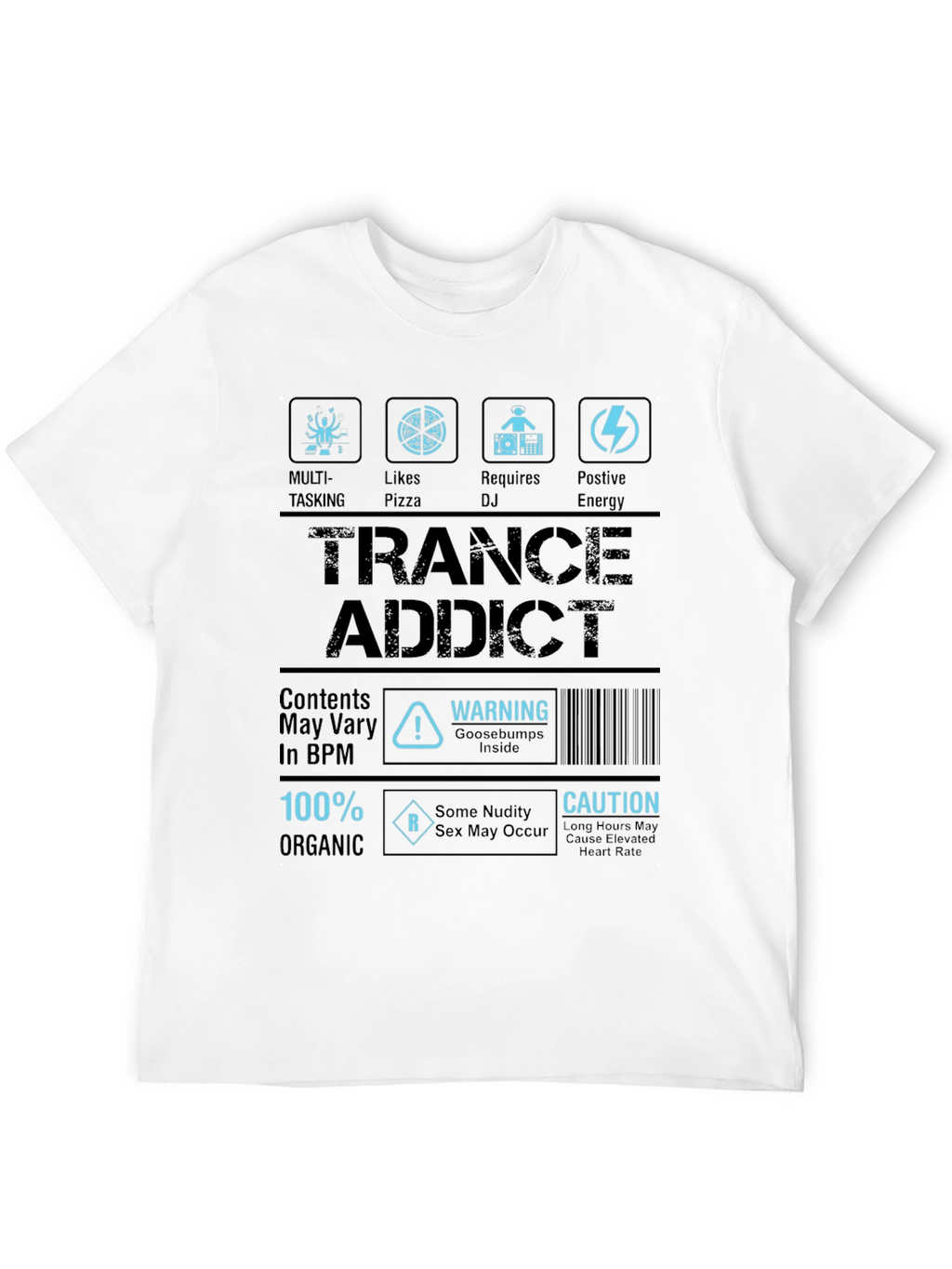 Trance Addict Graphic T-Shirt EDM Rave Festival Gear