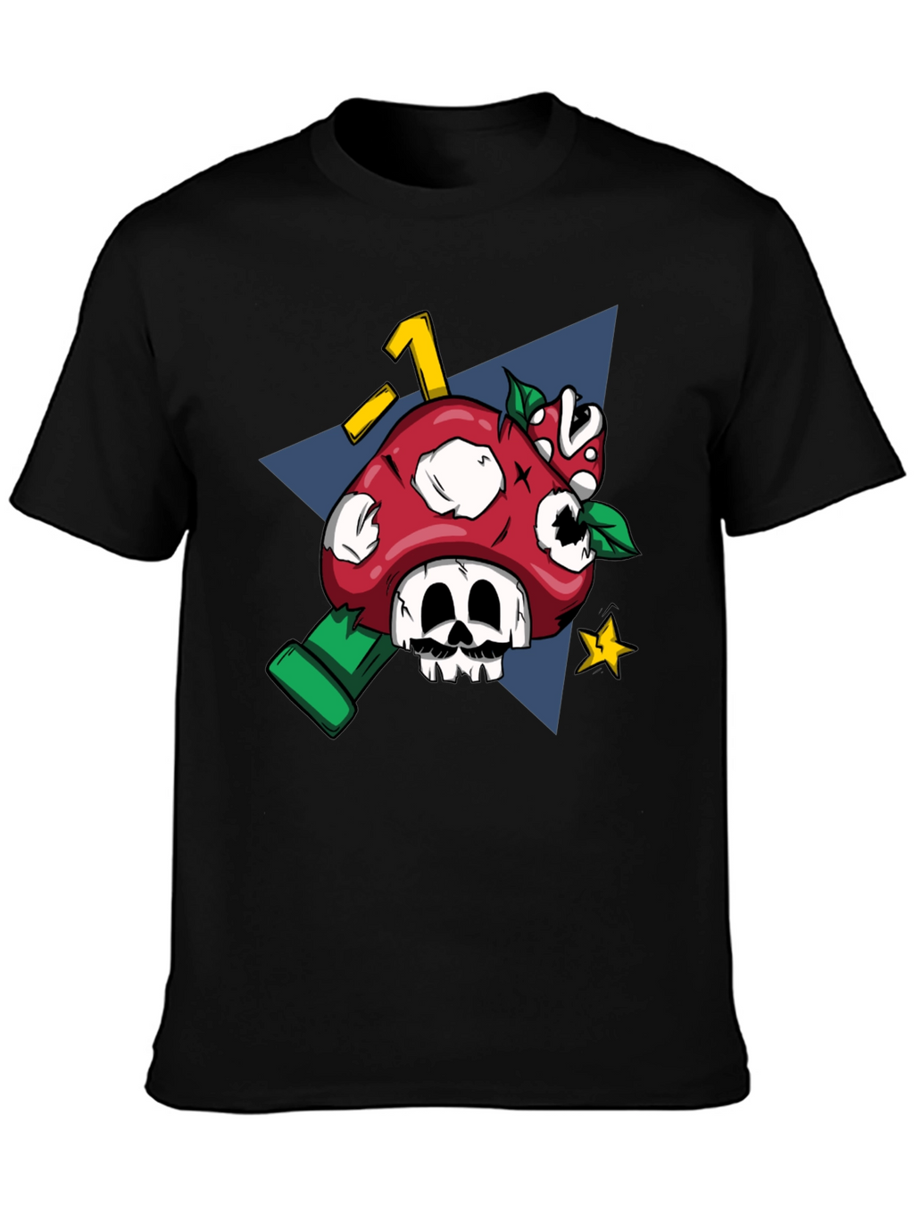 Mario Mushroom Skull Graphic Tee