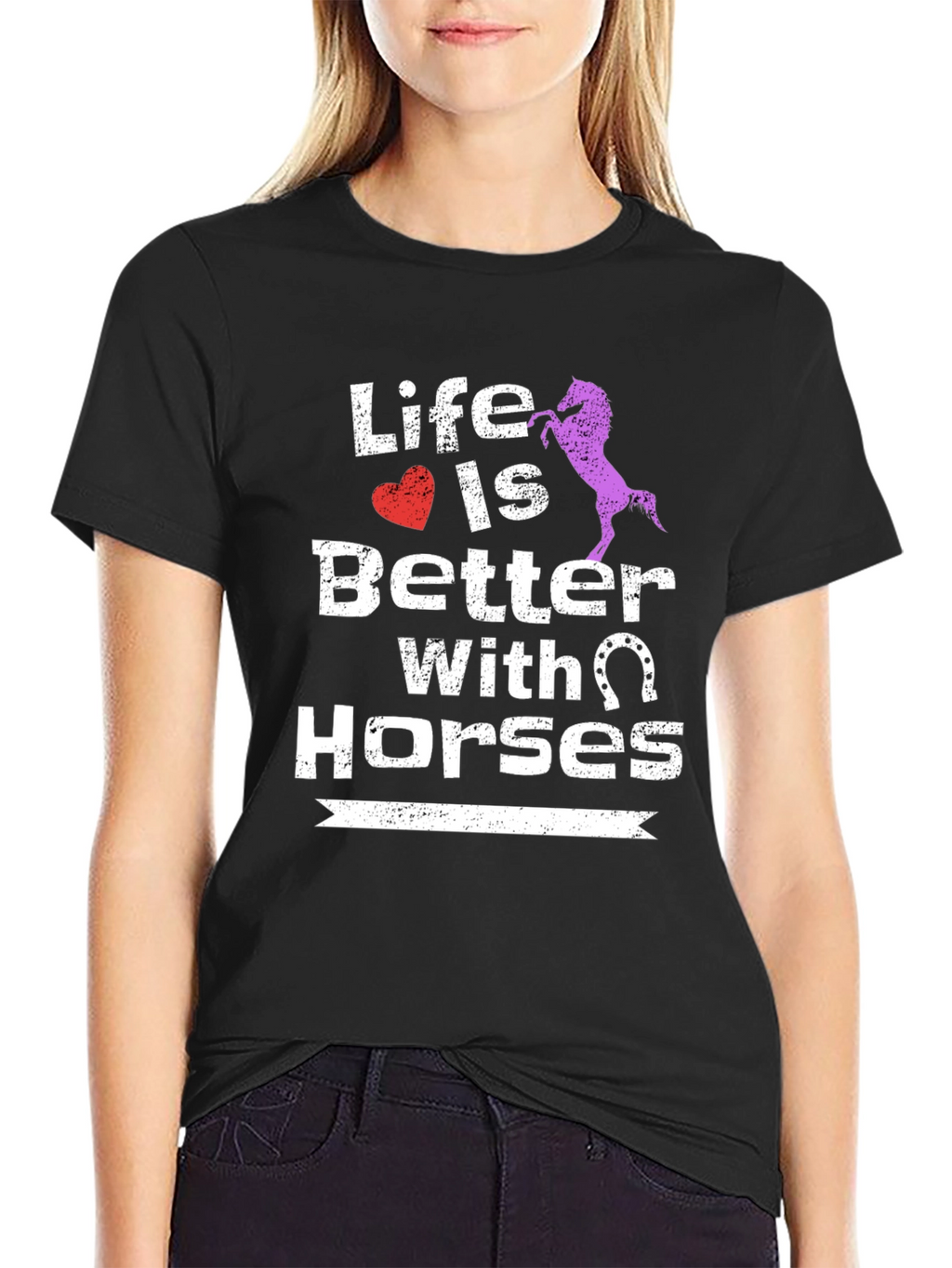 Life is Better with Horses Graphic T-Shirt
