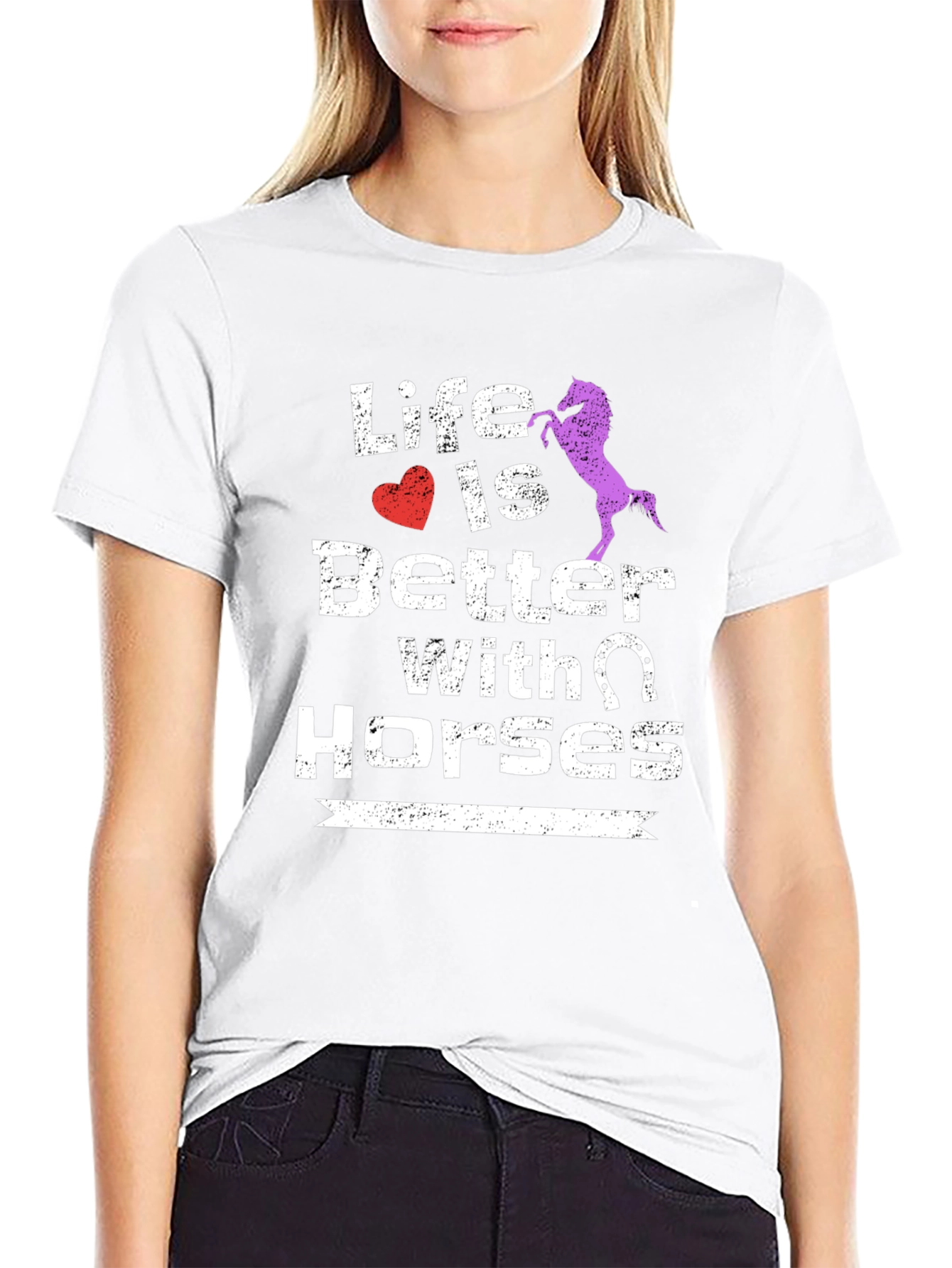 Life is Better with Horses Graphic T-Shirt
