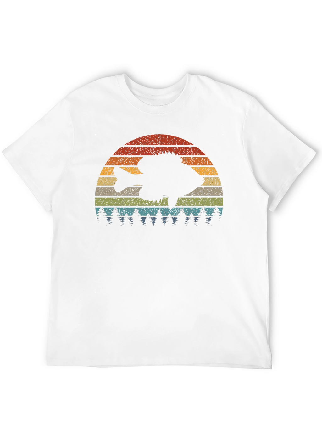 Retro Fish Sunset Graphic Tee