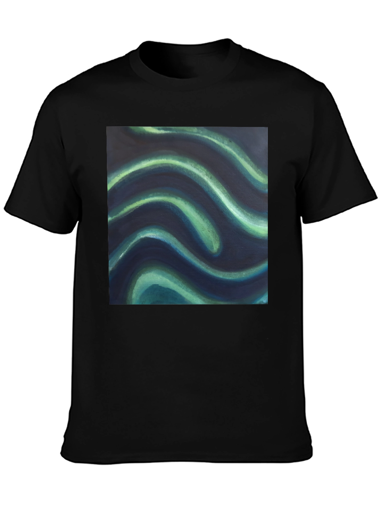 Abstract Wave Graphic Tee - Modern Art Shirt