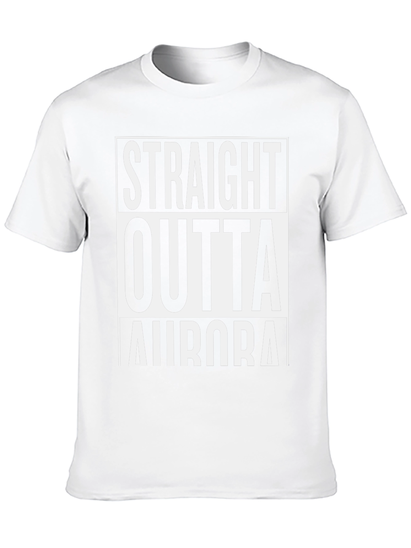 Straight Outta Aurora Graphic Tee - Black Cotton