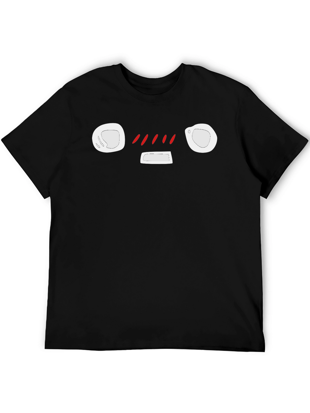 Funny Anime Face T-Shirt - Black Cotton Tee