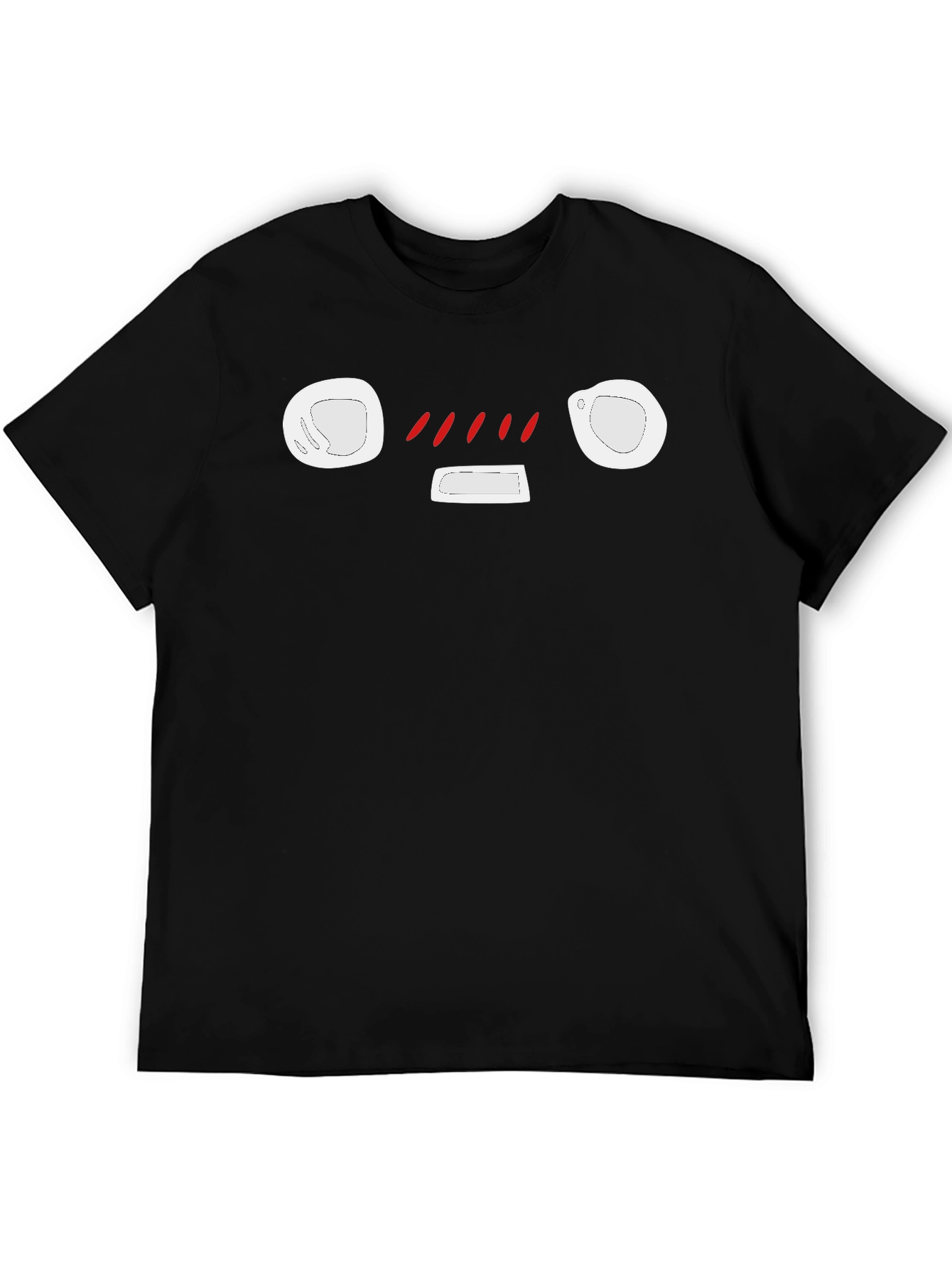 Funny Anime Face T-Shirt - Black Cotton Tee