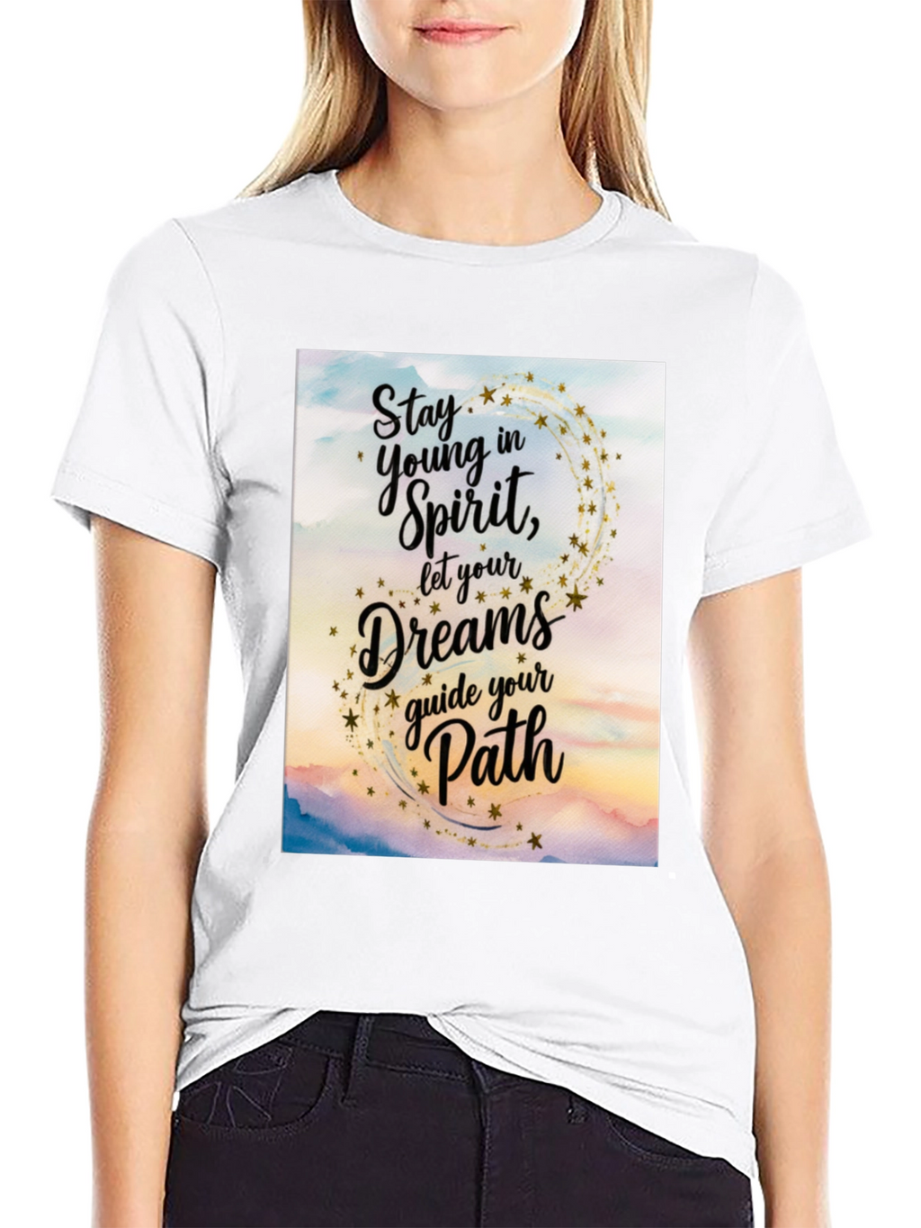 Inspirational Graphic Tee - Stay Young in Spirit