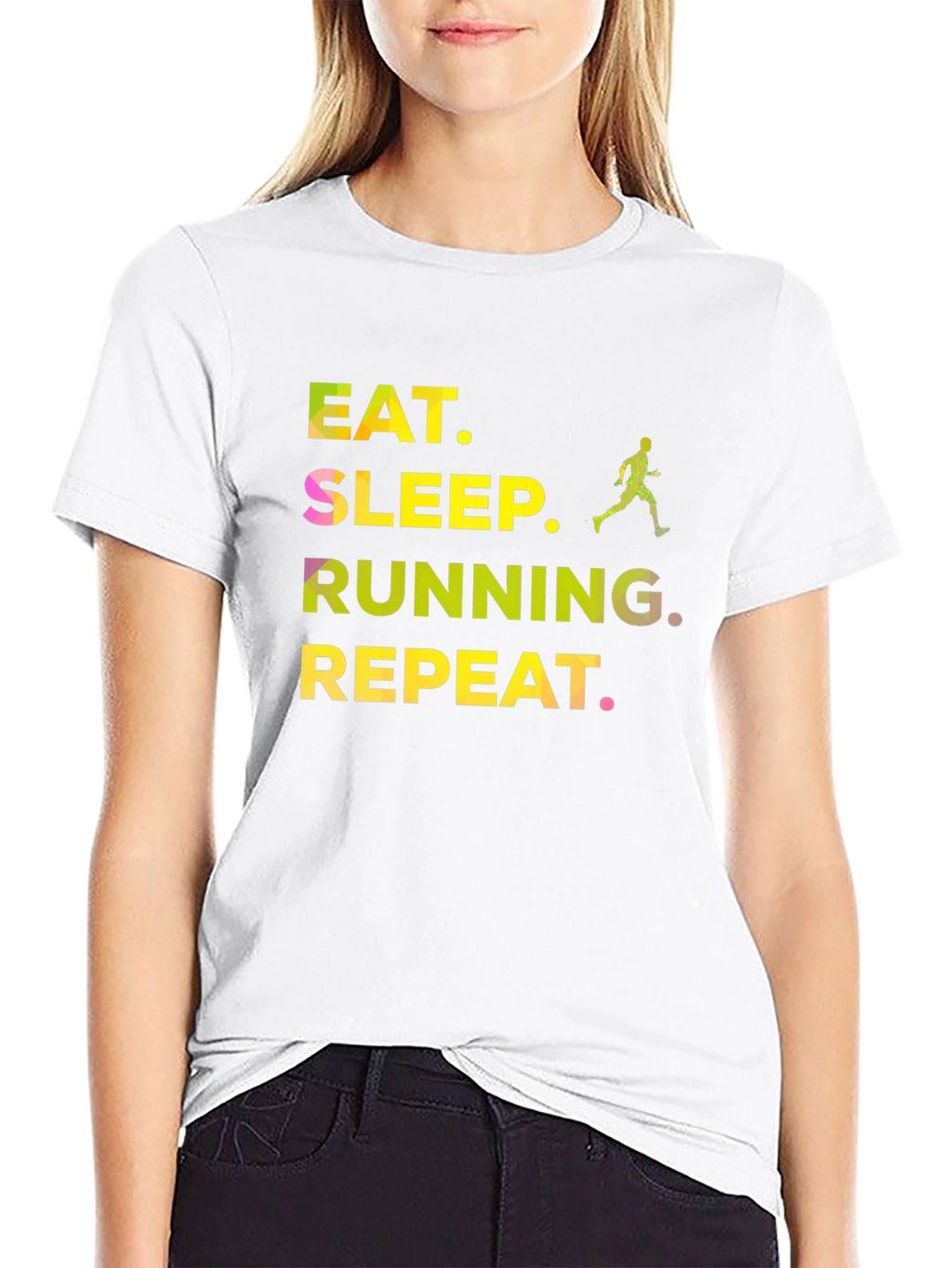 Eat Sleep Running Repeat Graphic Tee