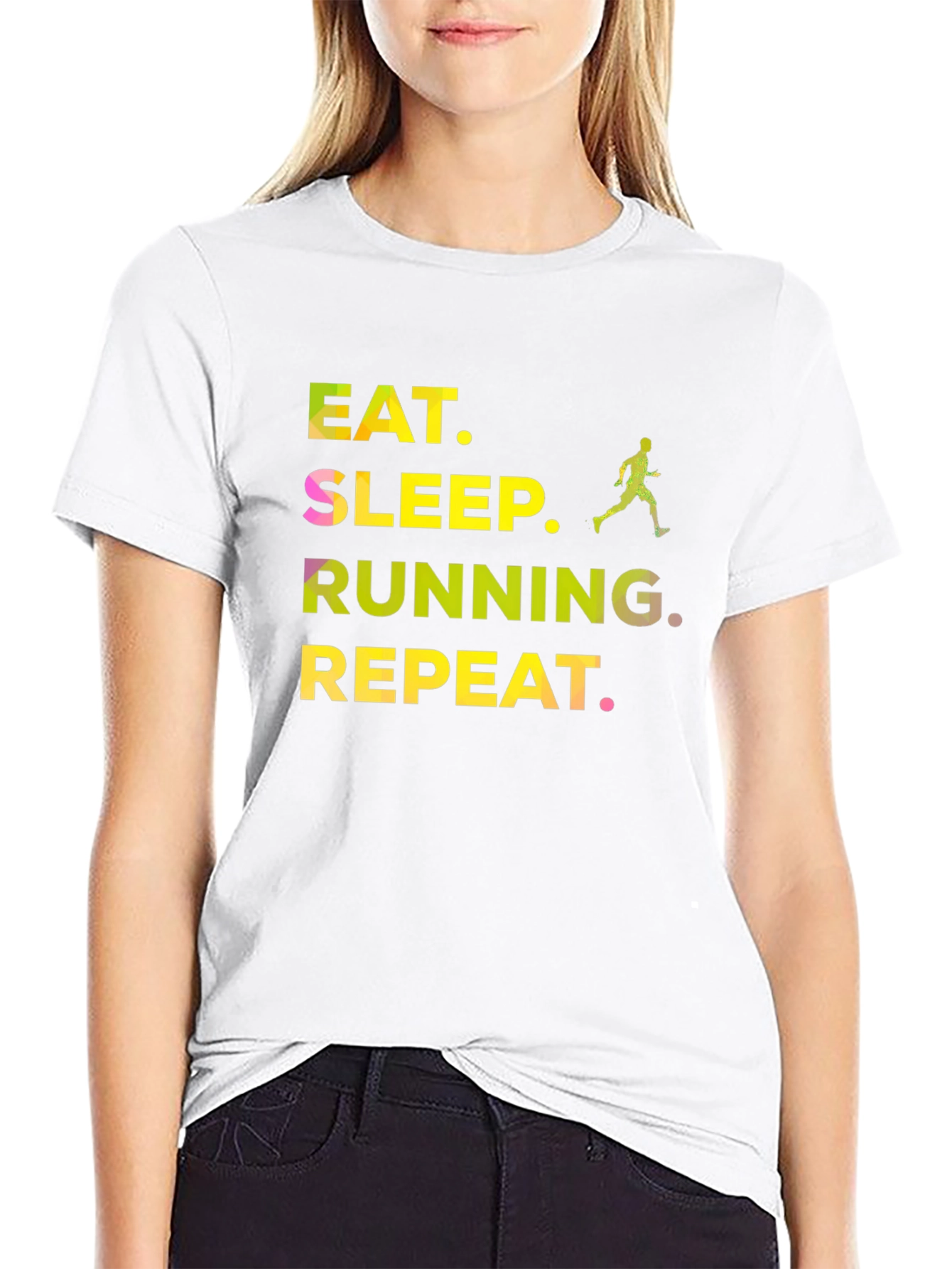 Eat Sleep Running Repeat Graphic Tee