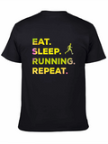 Eat Sleep Running Repeat Graphic Tee