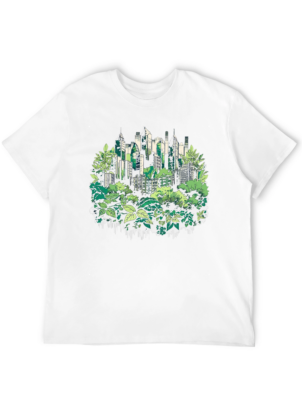 Urban Jungle T-Shirt - Eco Cityscape Design