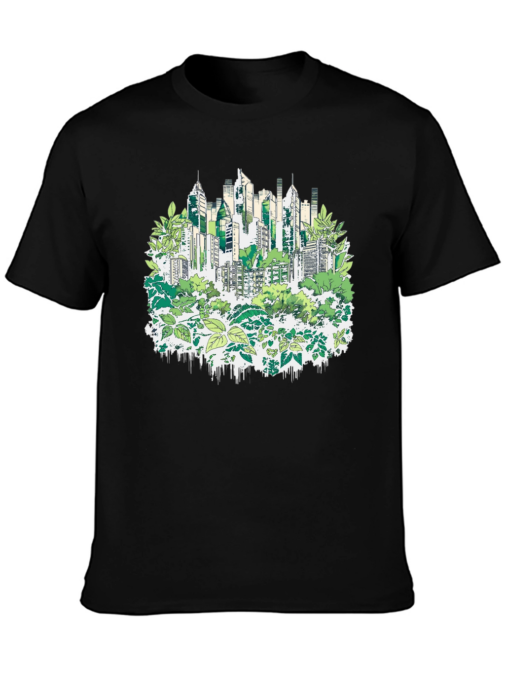 Urban Jungle T-Shirt - Eco Cityscape Design
