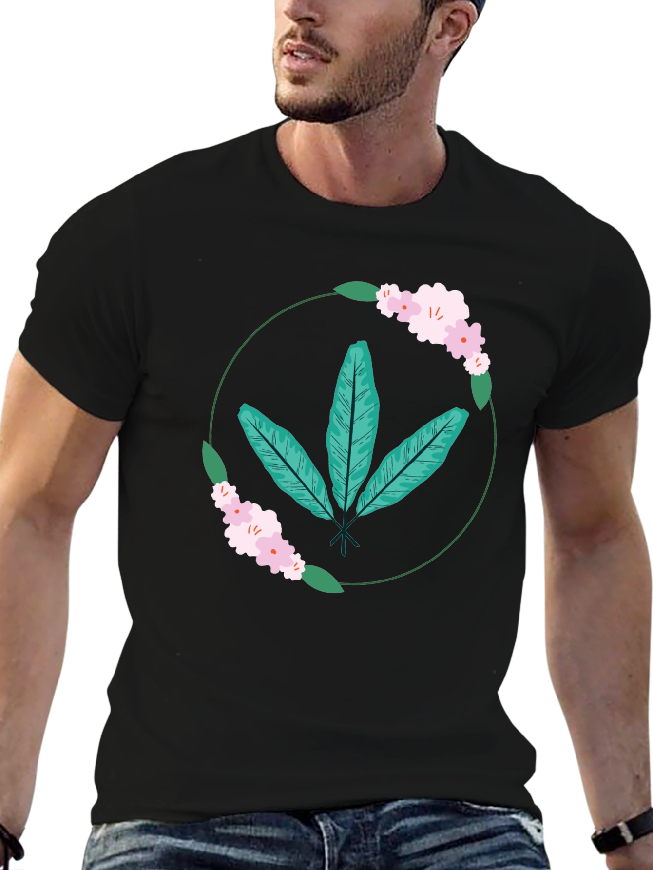 Botanical Print Tee - Casual Comfort