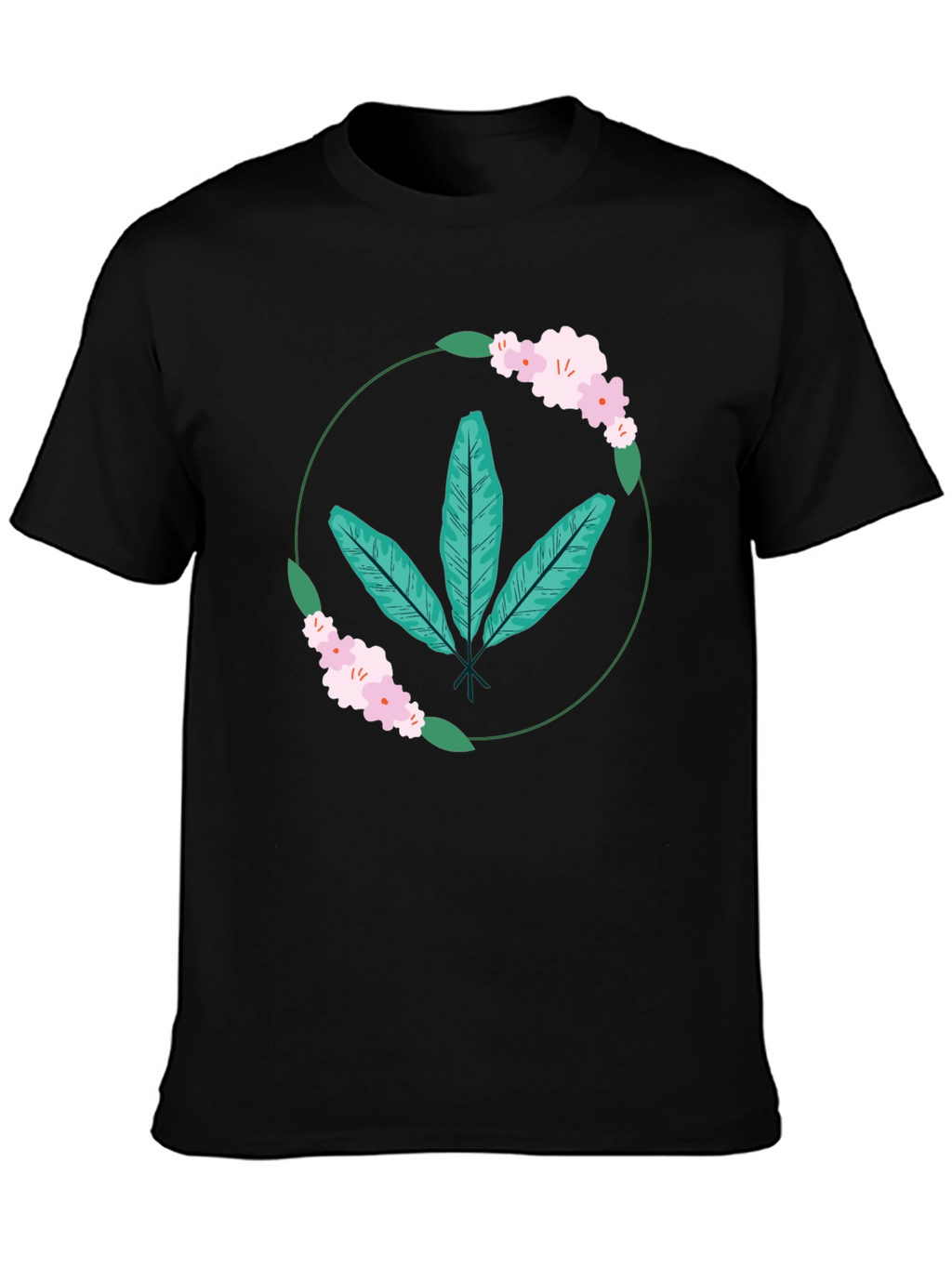 Botanical Print Tee - Casual Comfort