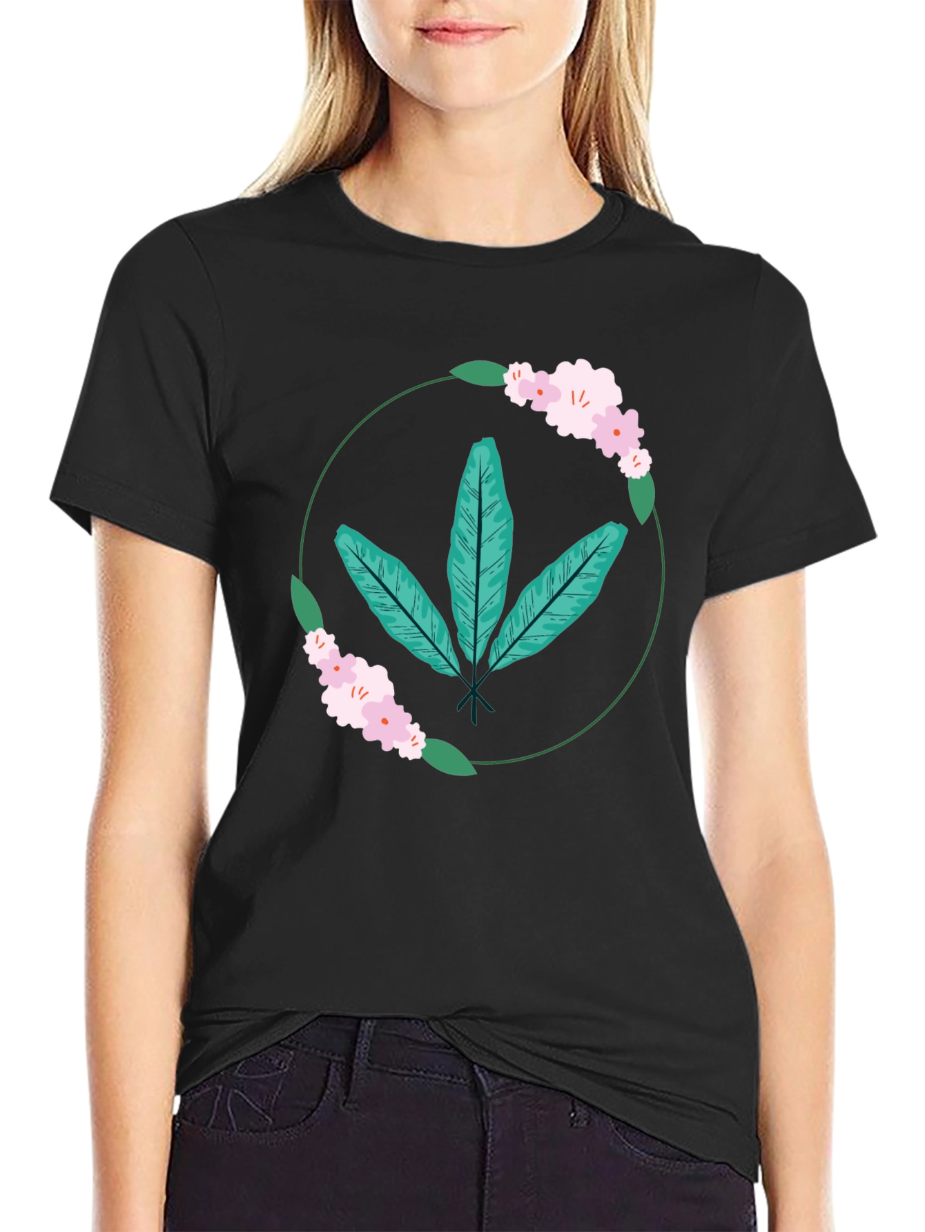 Botanical Print Tee - Casual Comfort