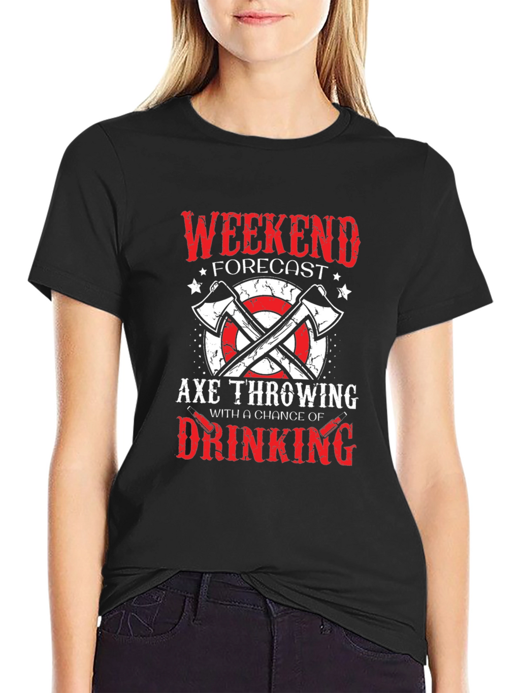 Axe Throwing Weekend Forecast Graphic Tee