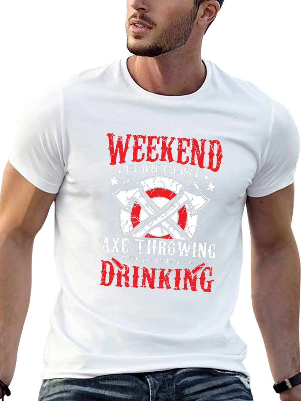 Axe Throwing Weekend Forecast Graphic Tee