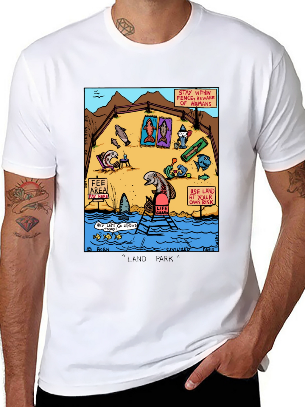 Funny Fish Land Park Graphic Tee