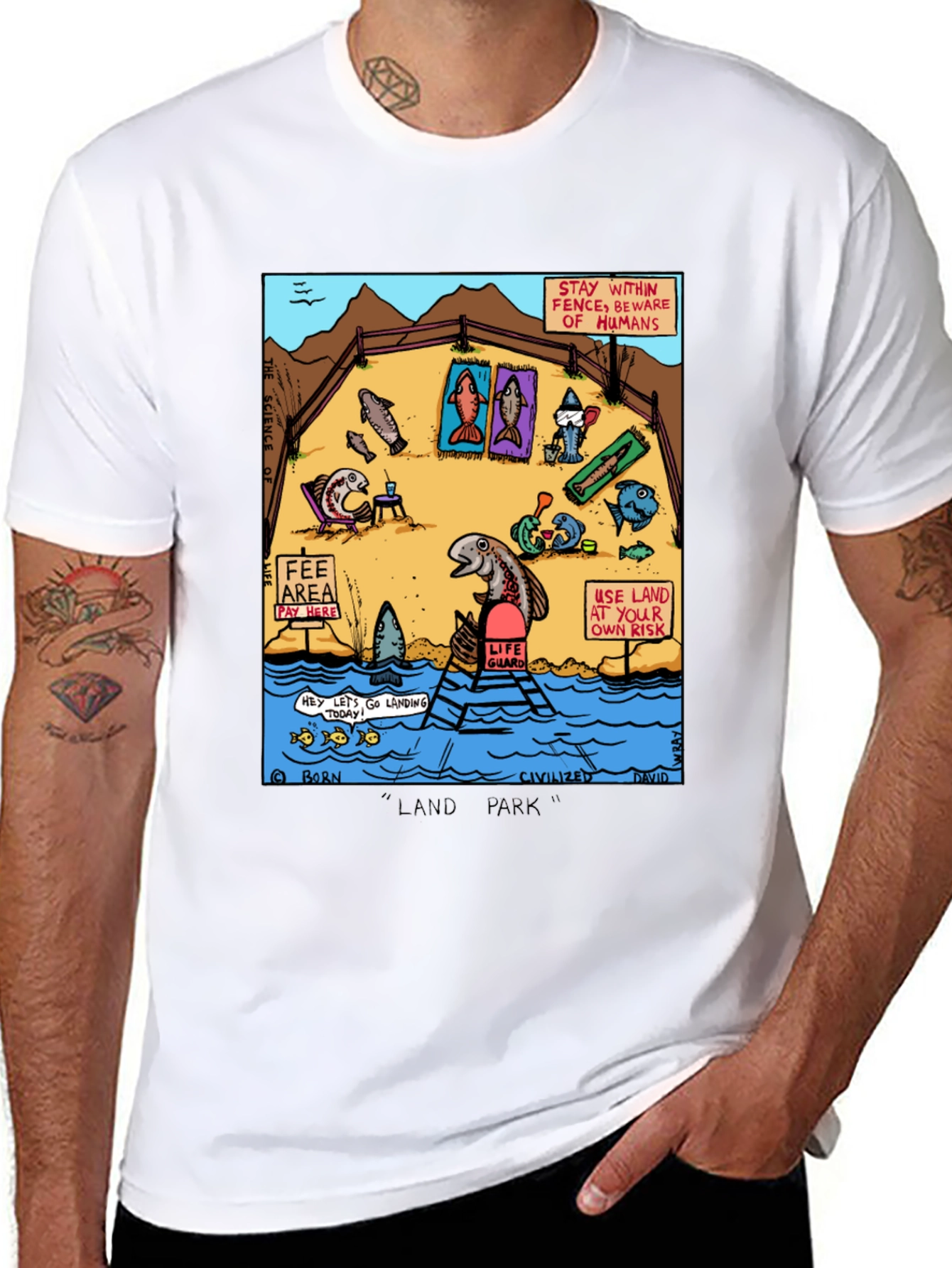Funny Fish Land Park Graphic Tee