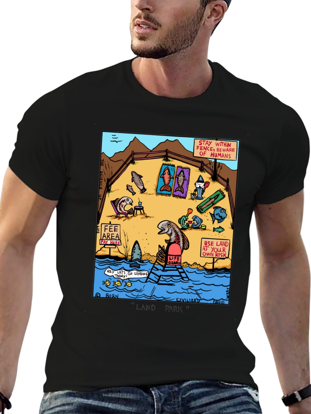Funny Fish Land Park Graphic Tee